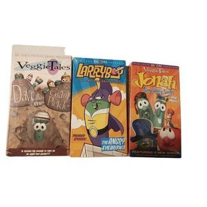 Veggie Tales VHS Lot LarryBoy Jonah Dave